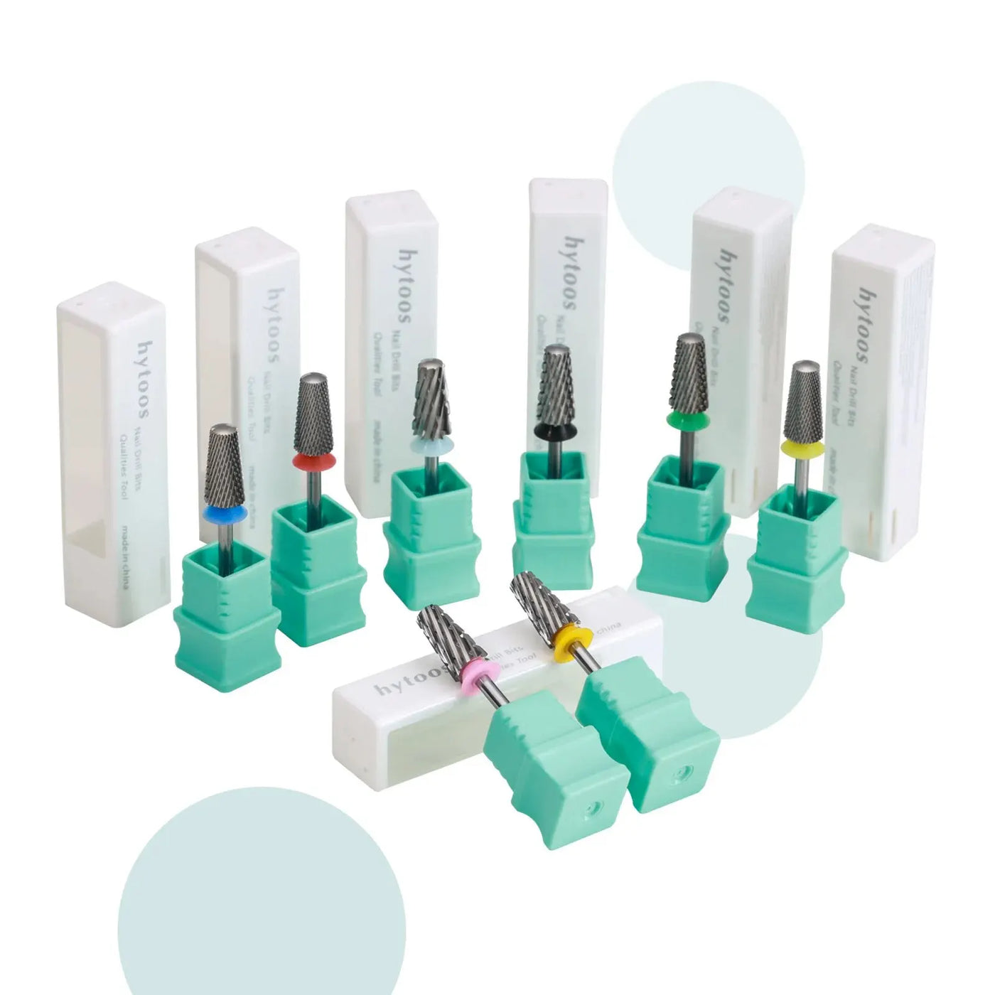 HYTOOS Safety Tapered Nail Drill Bits 3/32 Smooth Top Carbide Drill Bits for Nails Electric Drills File Accessories Removal Gel