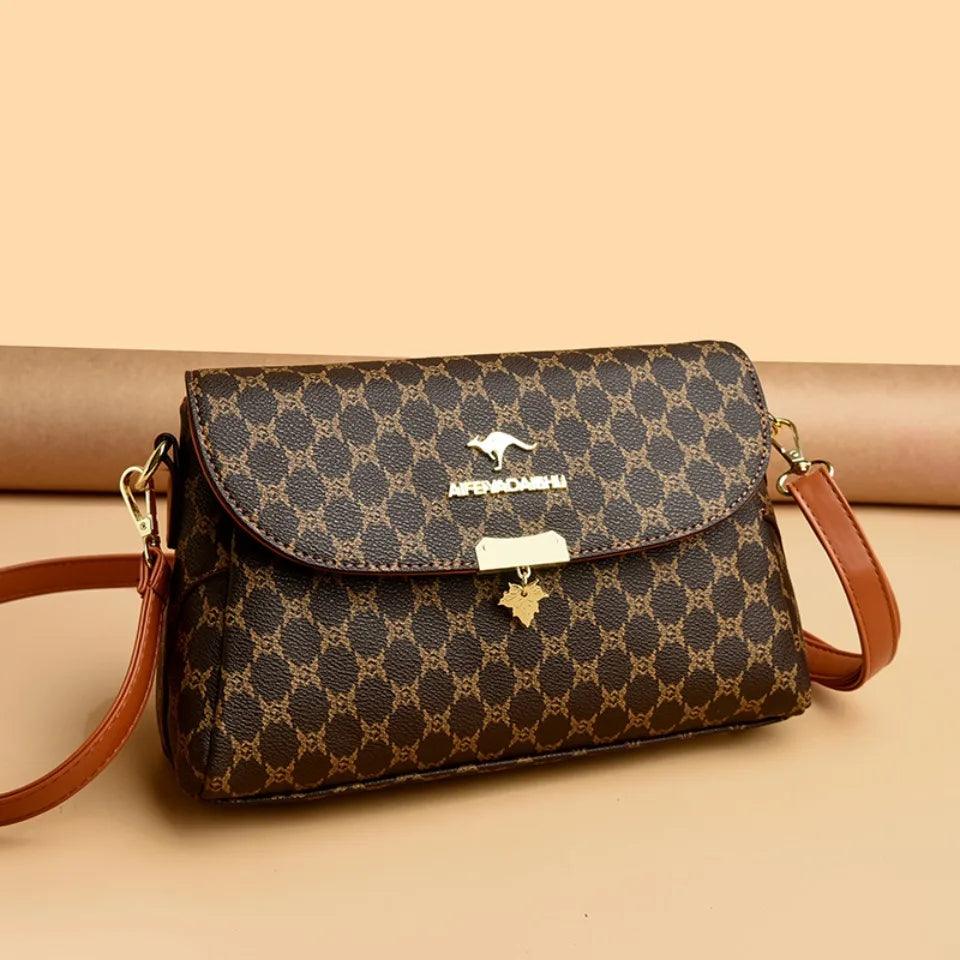 Genuine brand luxury handbags women bags designer women’s vintage monogram print handbag top-handle crossbody design