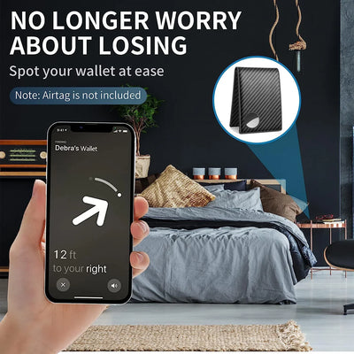 Sleek black synthetic leather card holder wallet for men with RFID protection