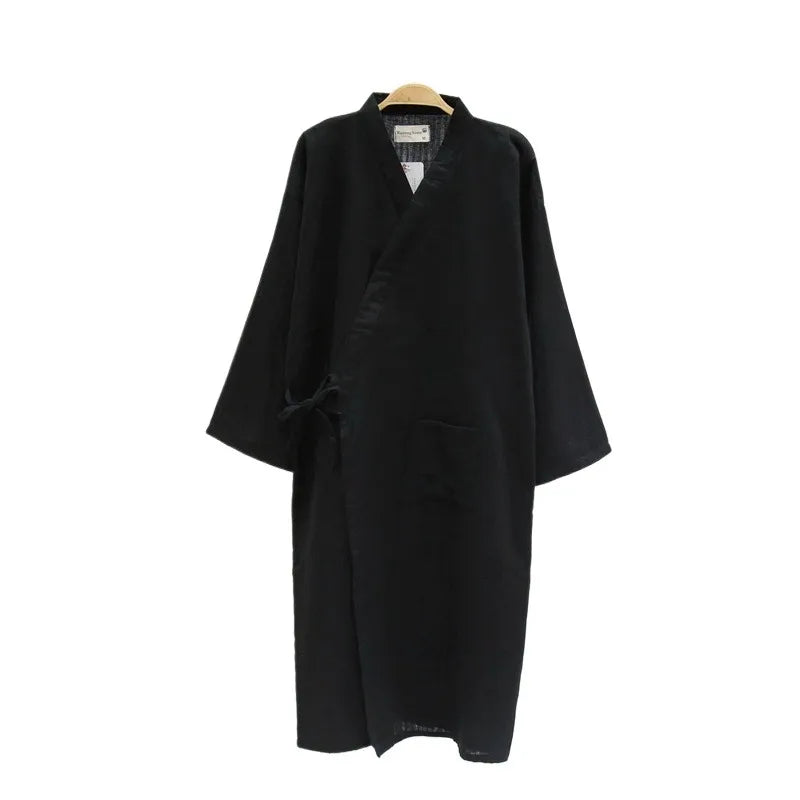 Bathrobe Men Shower Spring and Summer Cotton