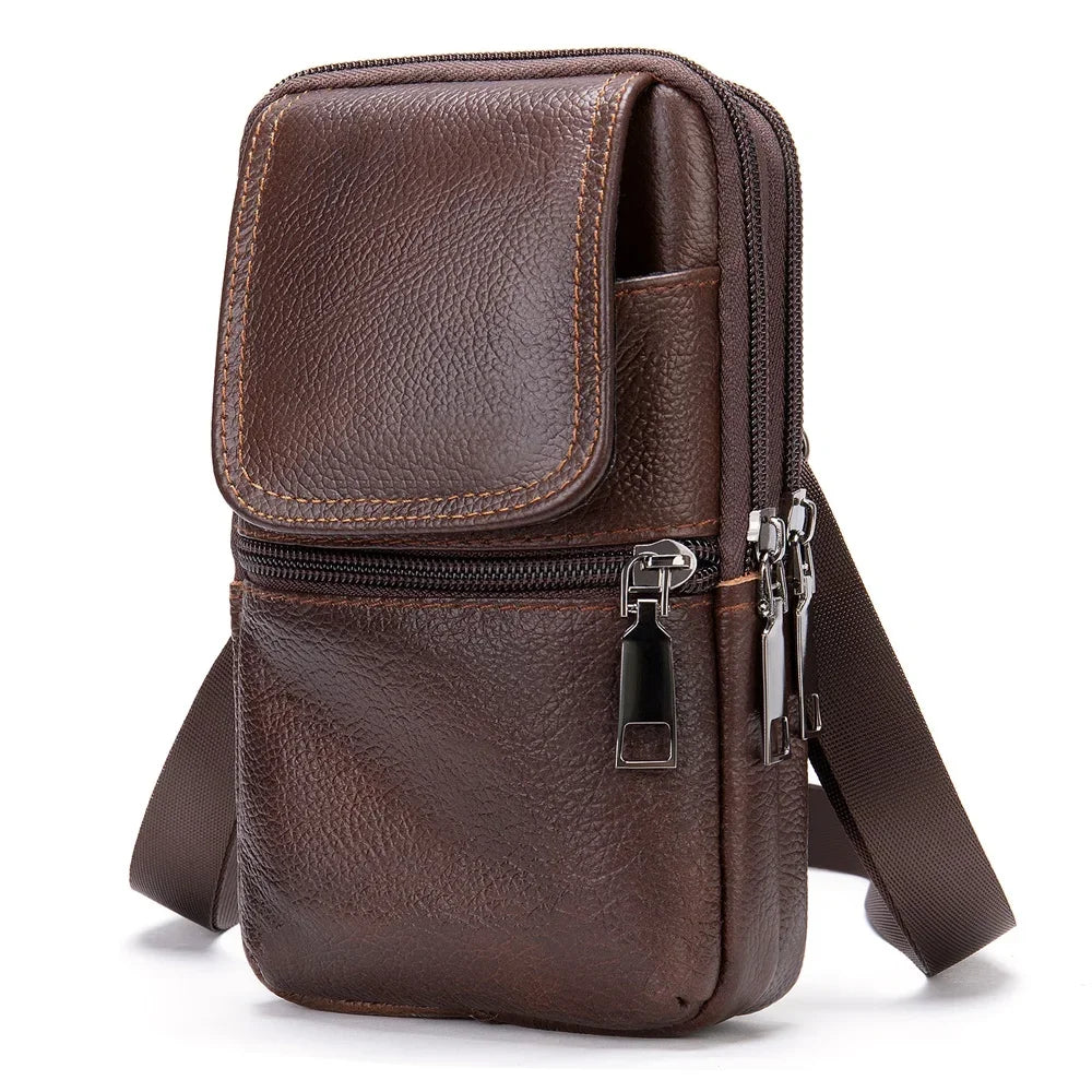 Shoulder Bag for Men Black Phone Bags Small Belt Bags Men Waist Pack Casual Messenger Bags
