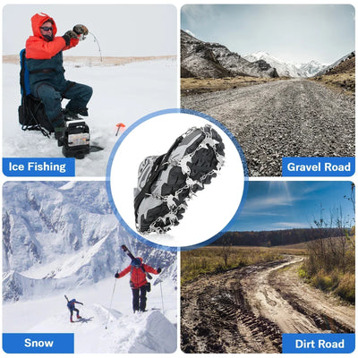 Outdoor Winter Hiking Climbing Snow Spikes Crampons Cleats Chain Claws Grips Boots Cover Ice Gripper Spike for Shoes Anti Slip