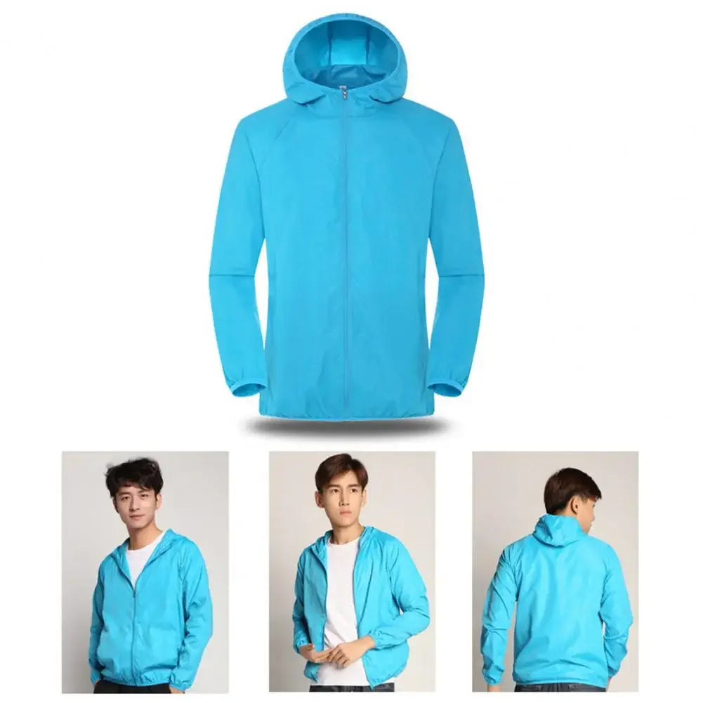 2024 Summer Hooded Jacket Men Women Waterproof Sun Coat Pockets Quick Dry Skin Ultra light Windbreaker Outdoor Jacket