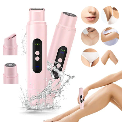 Electric Razors for Women Painless Ladies Epilator Facial Mustache Shaver Bikini Underarms Legs Trimmer Electric Hair Removal