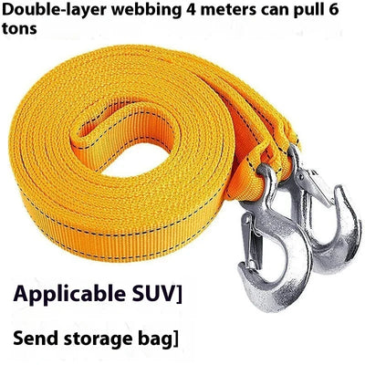 Car Trailer Rope Rescue Rope Eagle Hook Nylon Traction Rope Strong Thickened Durable 3m 4m 5m Double Trailer With Suv Motorcycle