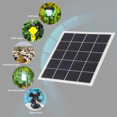 Outdoor Use 0-800MA Portable Solar Panel 7W Solar Panel Fine Workmanship Versatile Application For Home Lighting