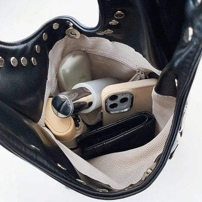 Designer Geometric Shoulder Bag For Women Top Brand Handbag Luxury Shiny Rivet Handmade Evening Clutch Bag Fashion Party Purse