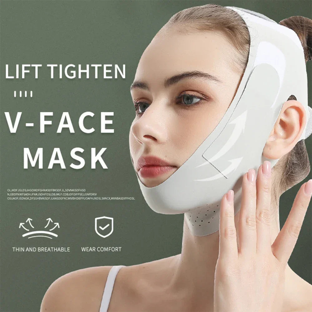 Reusable Face Slimming Bandage V Line Face Shaper Women Chin Cheek Lift Up Belt Facial Massage Strap Face Skin Care Beauty Tools