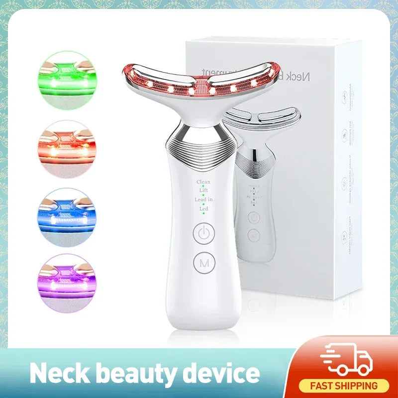 Neck EMS Photon Therapy Beauty Facial Lift Machine Facial Massager Firming Double Chin Anti Wrinkle Neck Lifting Beauty Device