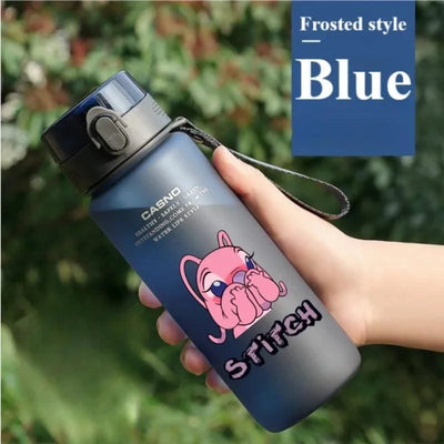 1000ML Stitch Angel Cartoon Water Cup Portable Plastic Large Capacity Cartoon Figures Clear Cup Outdoor Sports Water Chil Cift