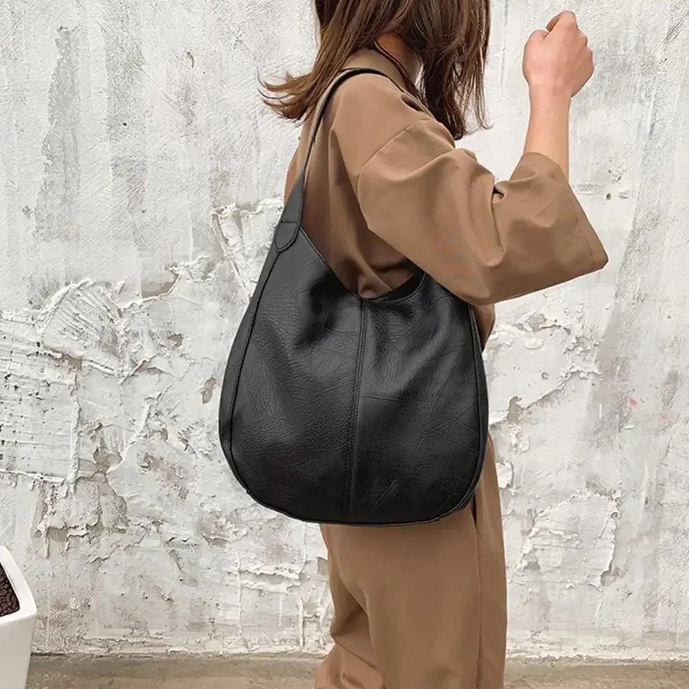 Women’s handbags vintage luxury leather shoulder bag designers large modern fashion brand female