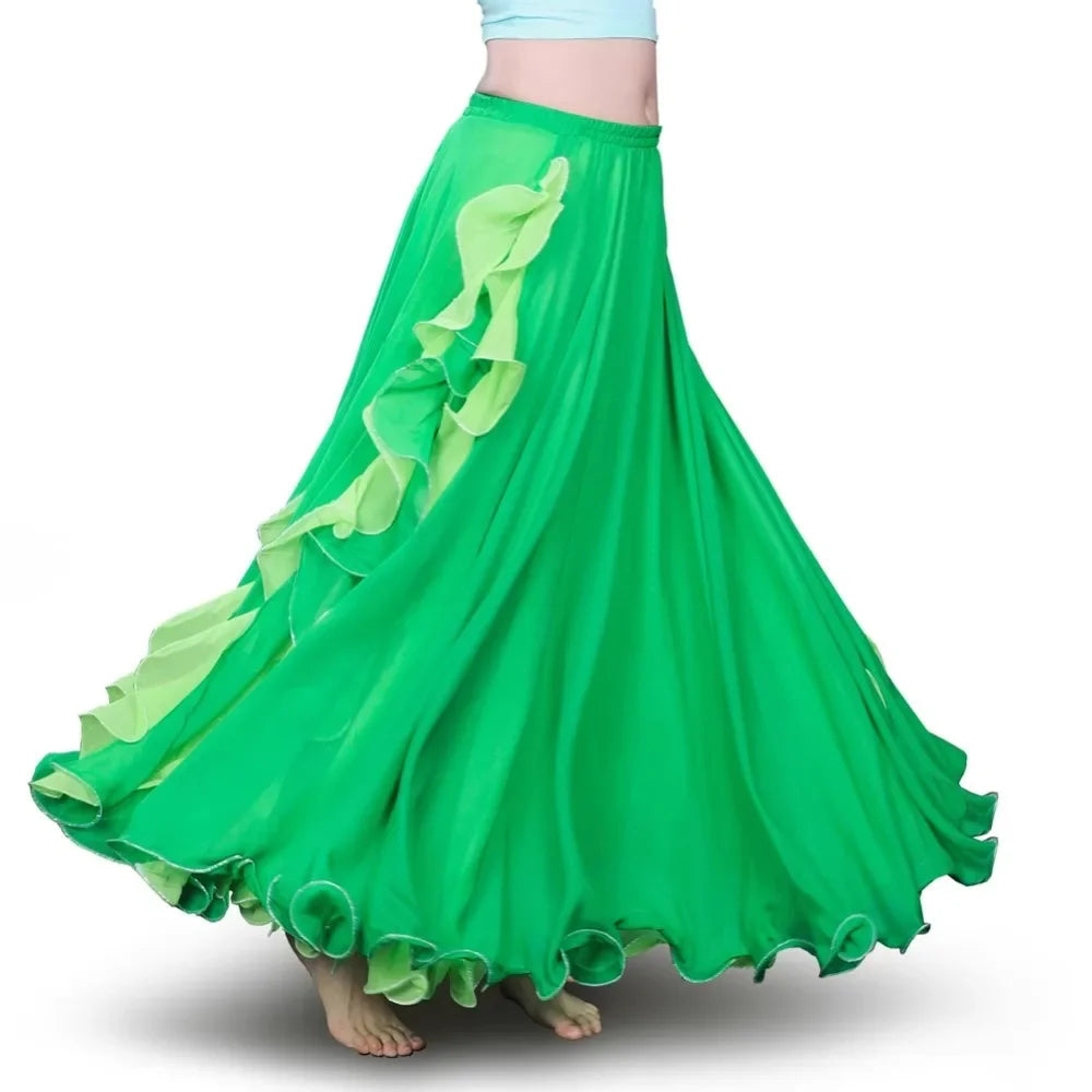 Belly Dance Skirt Undercover Practice Clothing for Women 2024 New Sexy Oriental Dance Half Body Beginner's Big Swing Skirt