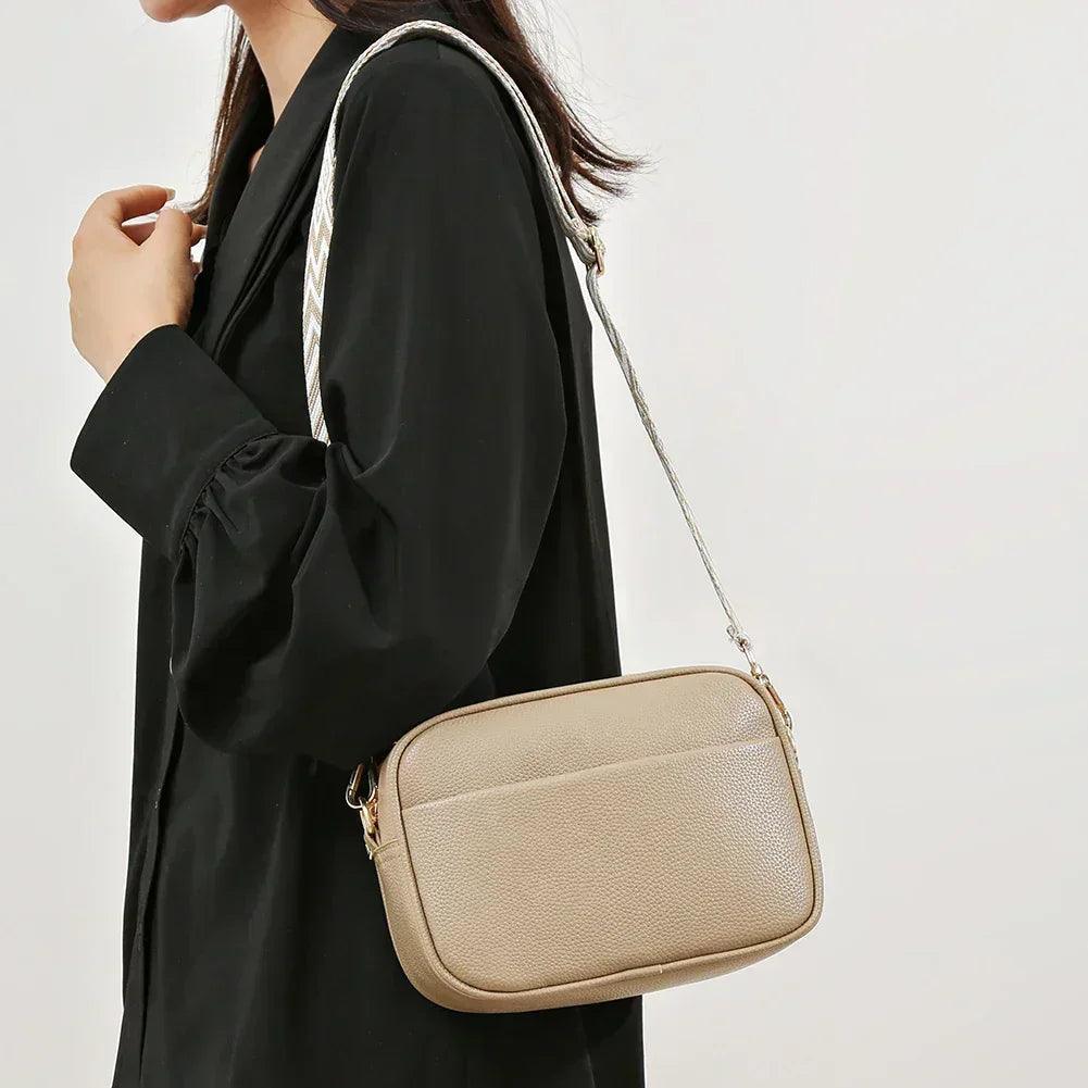 Fashion women handbag luxury brand leather tote bags for shoulder 2024 designer solid color messenger