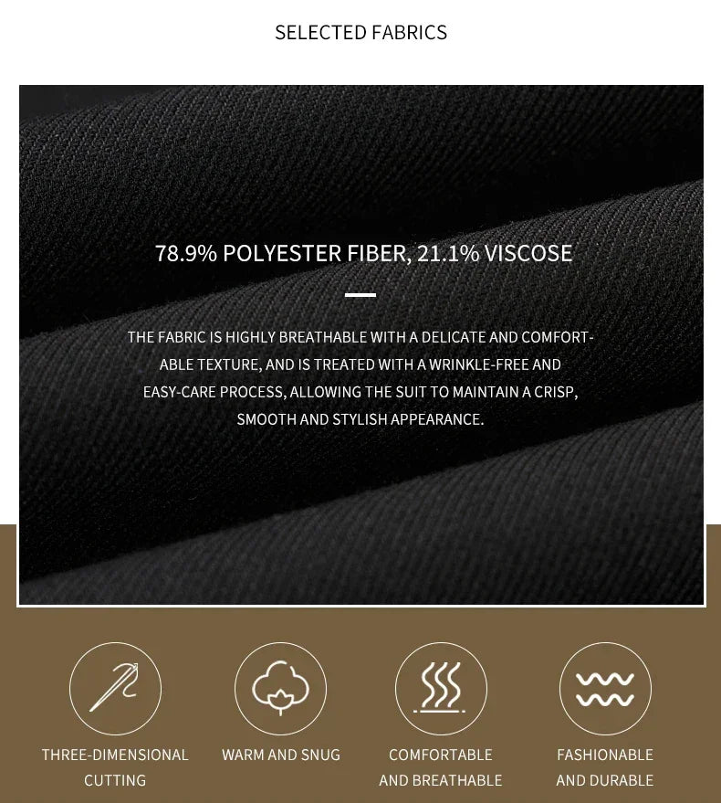 Italian Business Gentleman Slim Suit, Groom Wedding Blazers, Men's Blazers, Italian Costume, Sizes M to 5XL