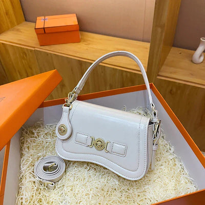 Designer Style Crossbody Bag for Women Genuine Leather Shoulder Handbag Ladies Compact Wallet Phone Holder Purse