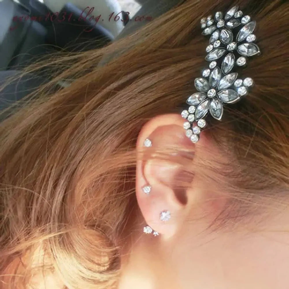 Fashion Cute Accessories Women's Hairpins Rhinestone Crystal Hair Clip Jewelry Flower