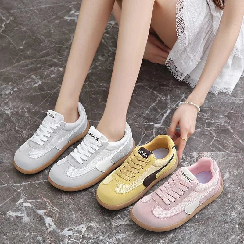 Women's Shoes Fashion Trend College Style Wide Toe Soft Comfortable Flat Casual Shoes Outdoor Casual Sports Shoes Women Sneaker