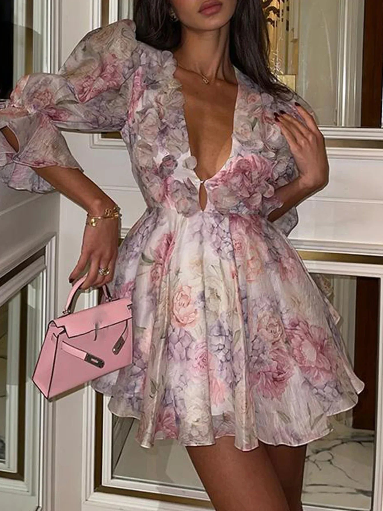 Sexy backless floral print slip summer dress women elegant birthday party dresses woman vacation evening short dresses vestidos