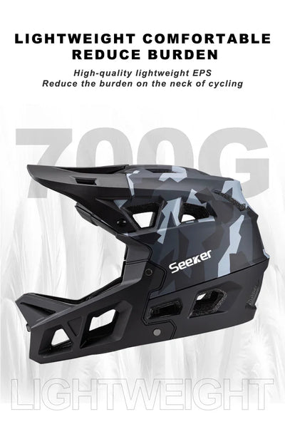 Seeker Mtb Mountain Bike Helmet Lightweight Breathable Speed Downhill Full Helmet Outdoor Adult Men And Women Cycling Helmets