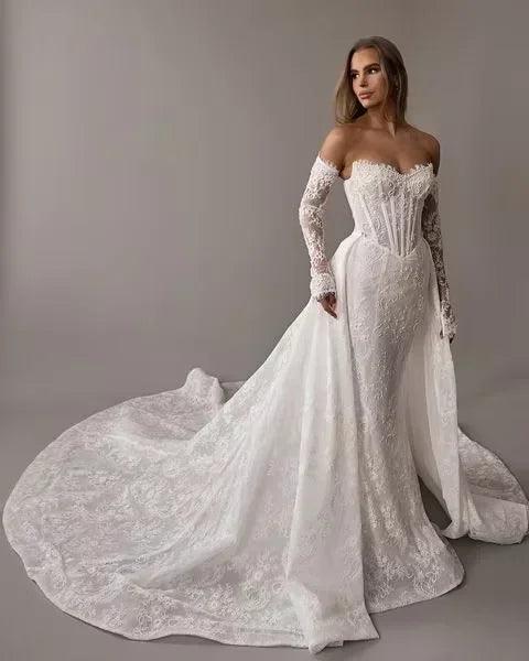 Customized corset curvy wedding dress luxury robe mariagea