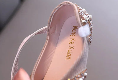 Sandals Toddler Girl Childrens Shoes Pearl Rhinestones Shining Kids Shoes Baby Girls Shoes Girls Thong Sandals