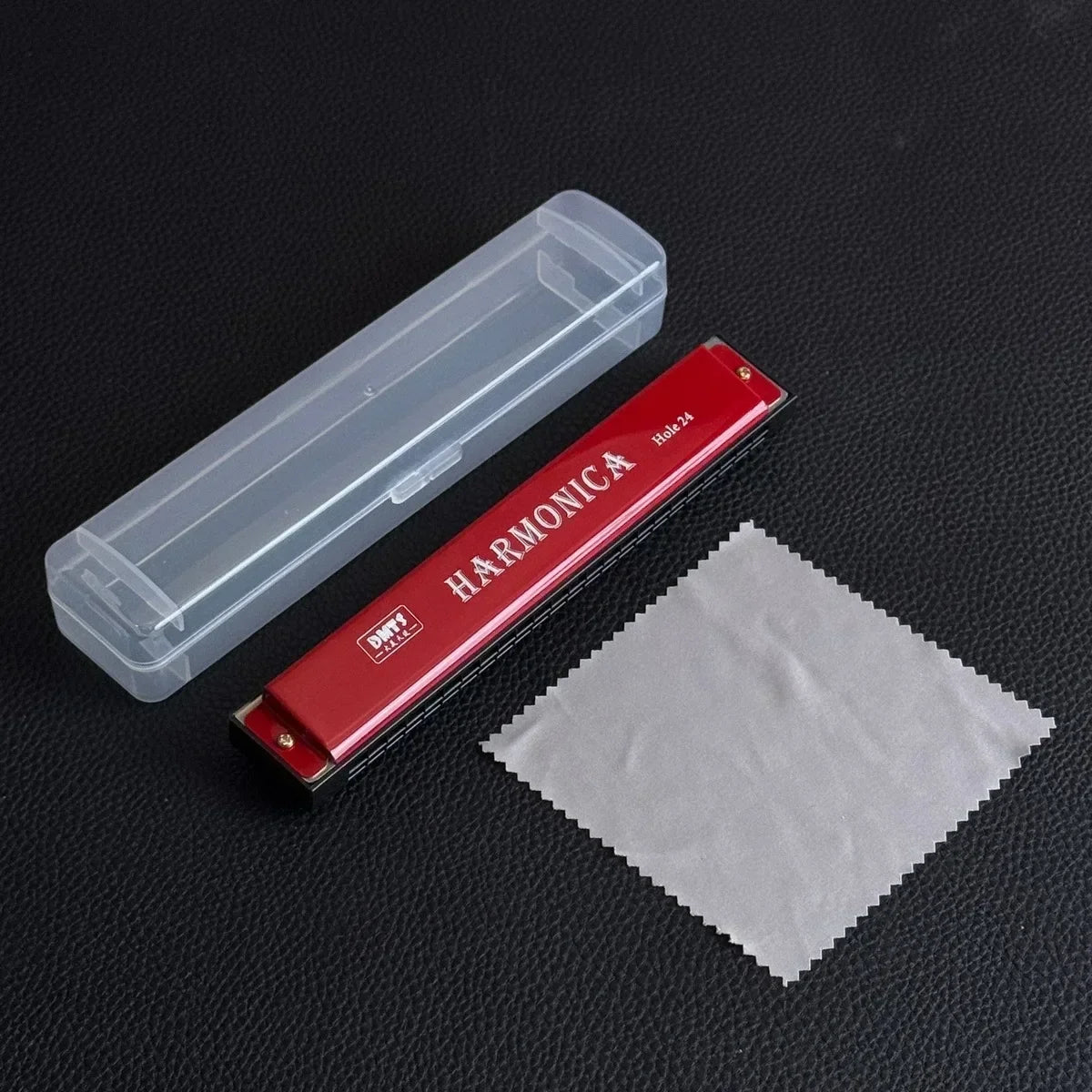 24 Hole Metal Harmonica Children's Early Education Instrument Self-learning Introductory Chromatic Color Double Row Harmonica