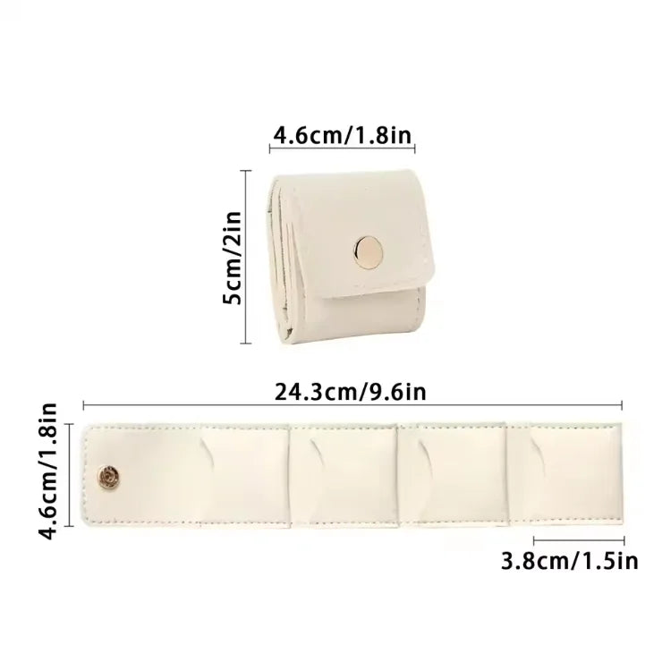 4 Compartments Jewelry Storage Bag Portable Mini Jewelry Bag Earrings Necklace Ring Organizer Bag Travel Jewelry Storage Case