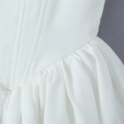 Summer clothes women 2024 short dresses women evening party dresses white bodycon mini dress birthday dresses luxury fish bone