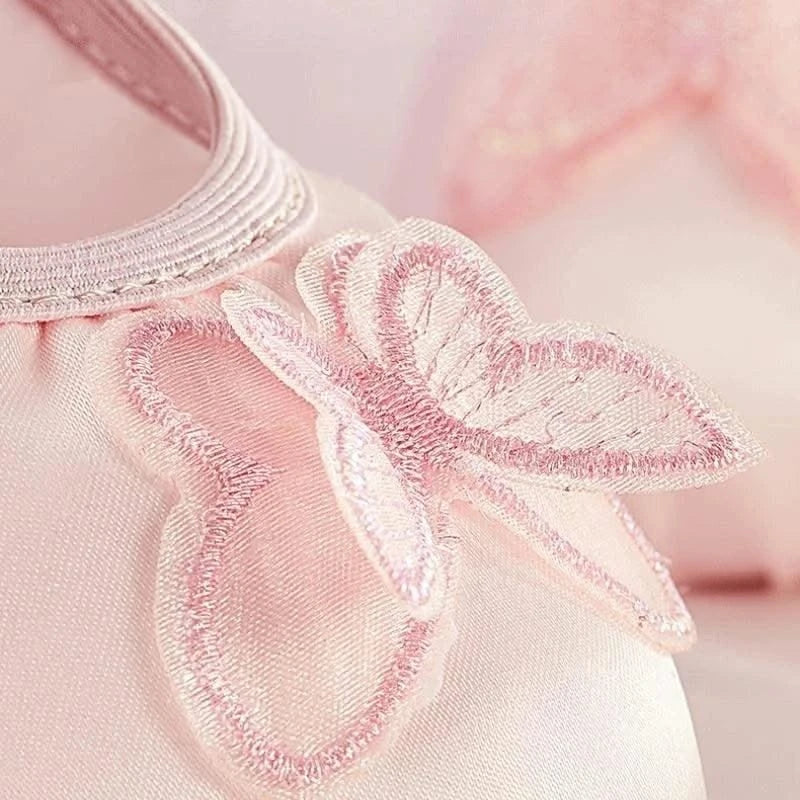 Children Girls Woman Canvas Butterfly Knots Soft Sole Ballet Slippers Practise Ballerina Dance Shoes