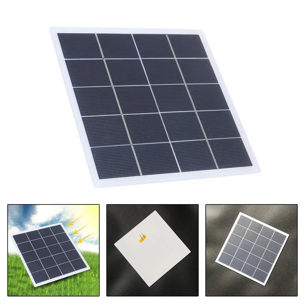 Outdoor Use 0-800MA Portable Solar Panel 7W Solar Panel Fine Workmanship Versatile Application For Home Lighting
