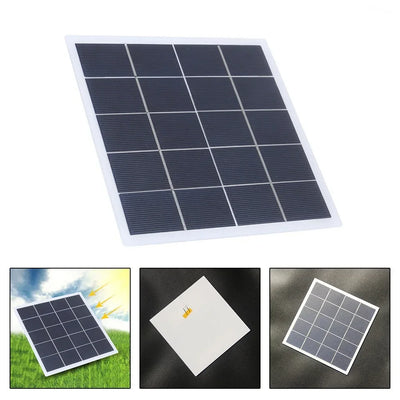 Outdoor Use 0-800MA Portable Solar Panel 7W Solar Panel Fine Workmanship Versatile Application For Home Lighting