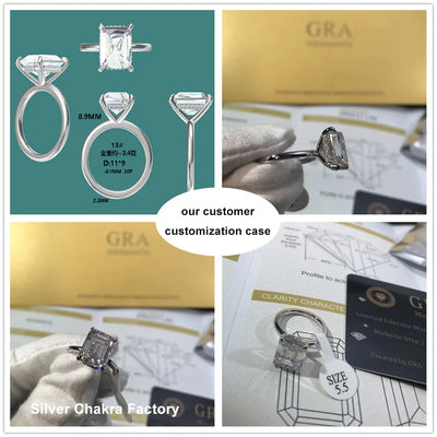 Personalized Customized Jewelry Gold or Silver Pendant Necklace Earrings Weddings Ring Professional High Quality Factory Price