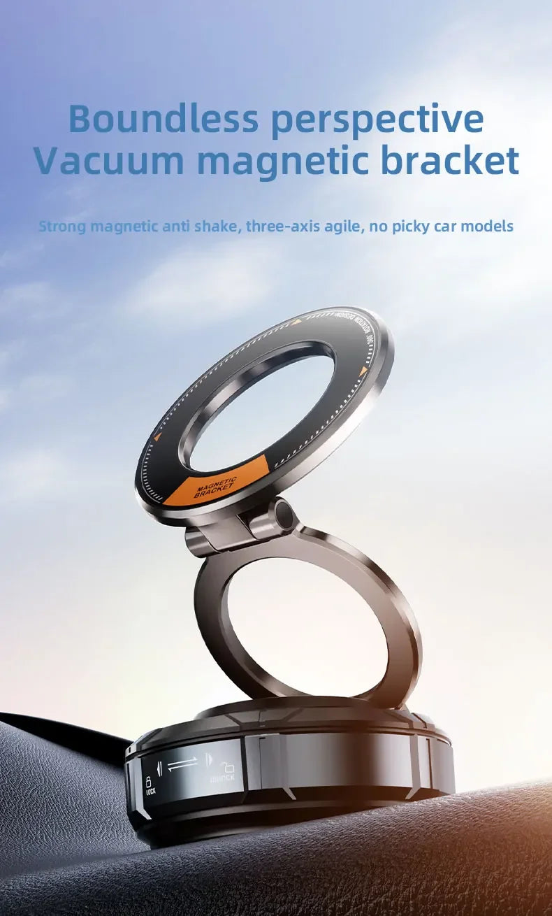 Magnetic Phone Holder Car Mount for MagSafe Enhanced Vacuum Suction Cup 360° Adjustable Cell Phone Accessorie for iPhone Android