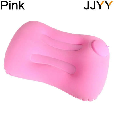 JJYY Travel Pillow Air Inflatable Airplane Car Pillows Pillow Folding Press Type Bed Pillows Neck Cushion Home Office Supplies