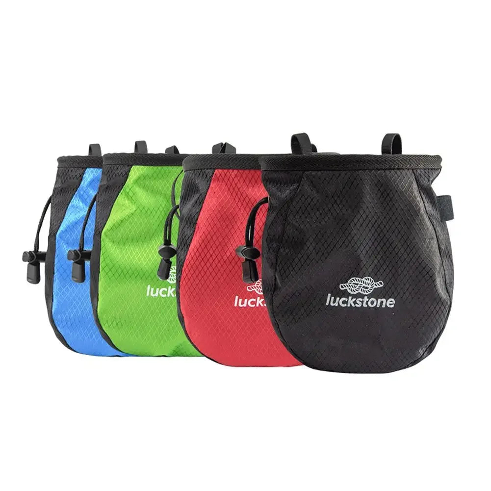 Bouldering Chalk Bag Storage Pockets Rock Climbing Chalk Bag with Chalk Brush Magnesium Powder Bag for Climbing Weightlifting