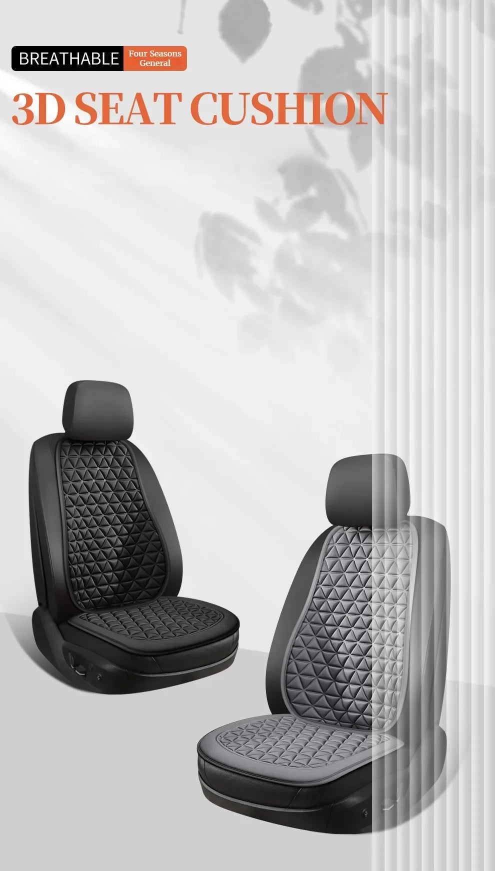 3D Suspended  Car Seat Cushion,  Seat Cover With Embossed Pattern  Four Seasons General Fit for Most Cars