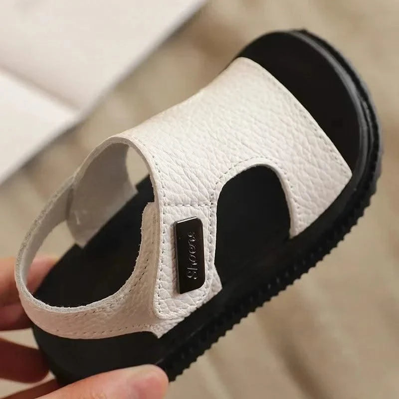 Children's Sandals Fashion Boys' New Summer Middle and Small Children's Soft Sole Baby Anti slip Open Toe Beach Shoes