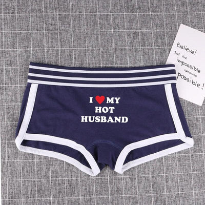 Sexy Couples Lovers Cotton Underwear I LOVE MY GIRL Men Boxer Shorts Homme Lingerie Women's Panties Cotton Underwears Boxers