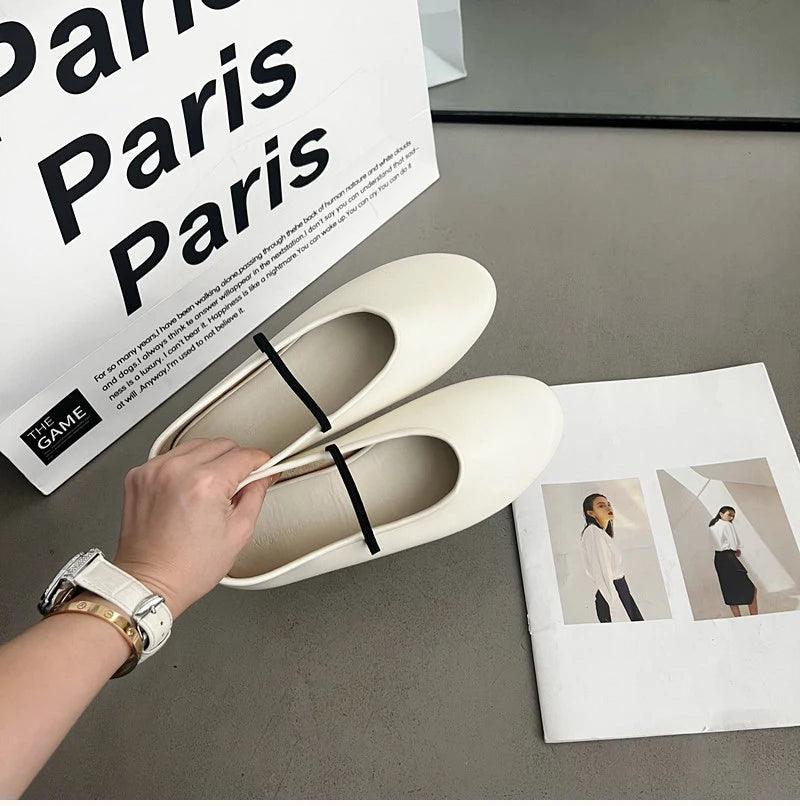 Fashion woman shallow slip on flats shoes ladies casual outdoor ballerina shoe