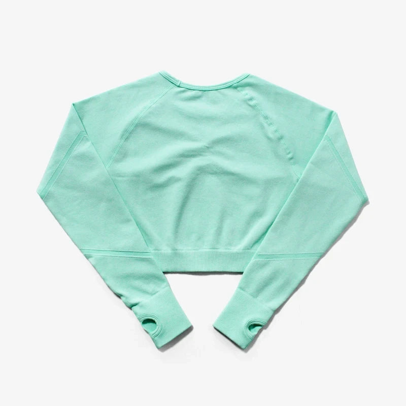 Women's Crop Top Long Sleeves Workout