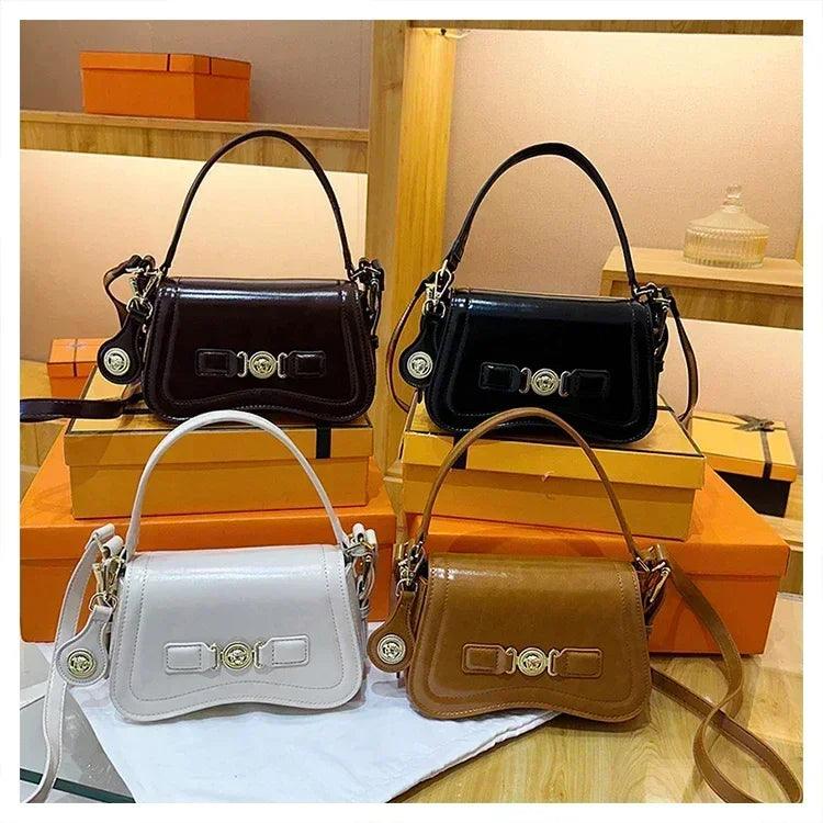 Designer style crossbody bag for women genuine leather shoulder handbag ladies compact wallet phone holder purse