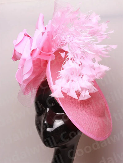 Royal Ascot Big Fascinator Derby Hat Women Kentucky Derby Headpiece Flower Wedding Fascinators Hats Hair Clip Ladies Chapeau