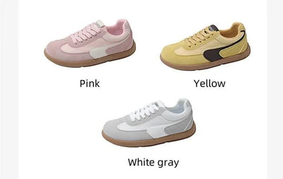 Women's Shoes Fashion Trend College Style Wide Toe Soft Comfortable Flat Casual Shoes Outdoor Casual Sports Shoes Women Sneaker