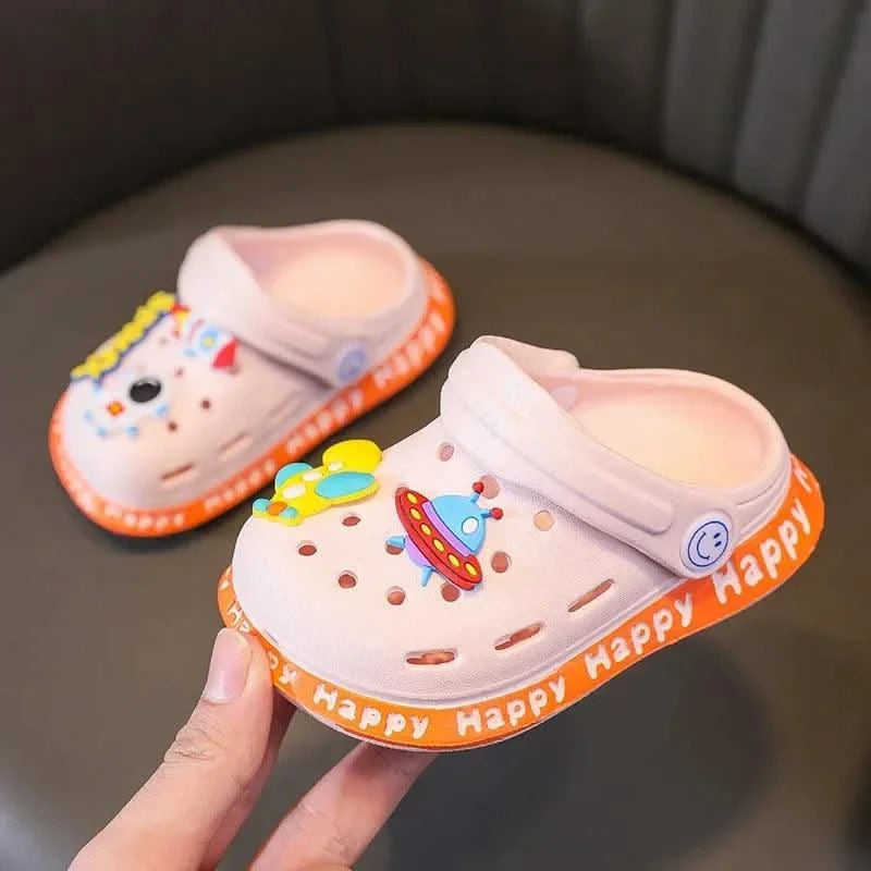 Anti-Skid Cartoon DIY Design Hole Soft Shoes | Baby | Kids Sandals | Children's Shoes | Slippers | Sandy Beach Slip-On Shoes For Toddlers