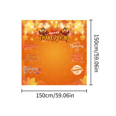 Happy Thanksing Thanksgiving Photo Backdrop Frame Fall Pumpkin Harvest Maple Leaf Party Decorations