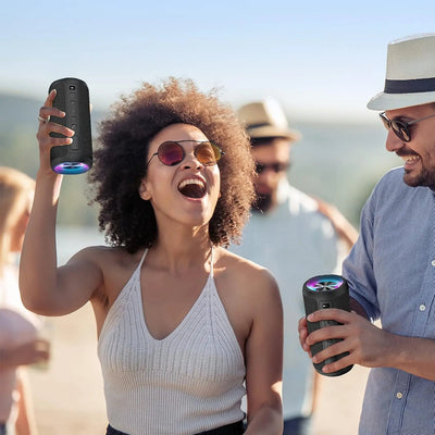 Ortizan Portable Party Speaker with Beat-Synced RGB Light, Powerful Sound and Deep Bass,TWS Stereo Pairing,IPX7 Waterproof