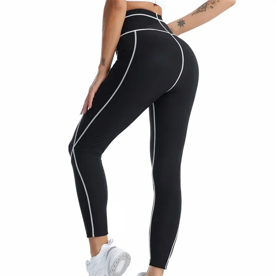Hot Sauna Suit Sauna Sweat Pants Hot Thermal Sweating Shapers Women Weight Loss Fat Burning Corset Body Shaper Slimming Coats