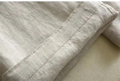 Women's Cotton Linen Straight Trousers Elastic High Waist Wild Wide Leg Pants Female Spring Summer Solid Color Loose Linen Pants