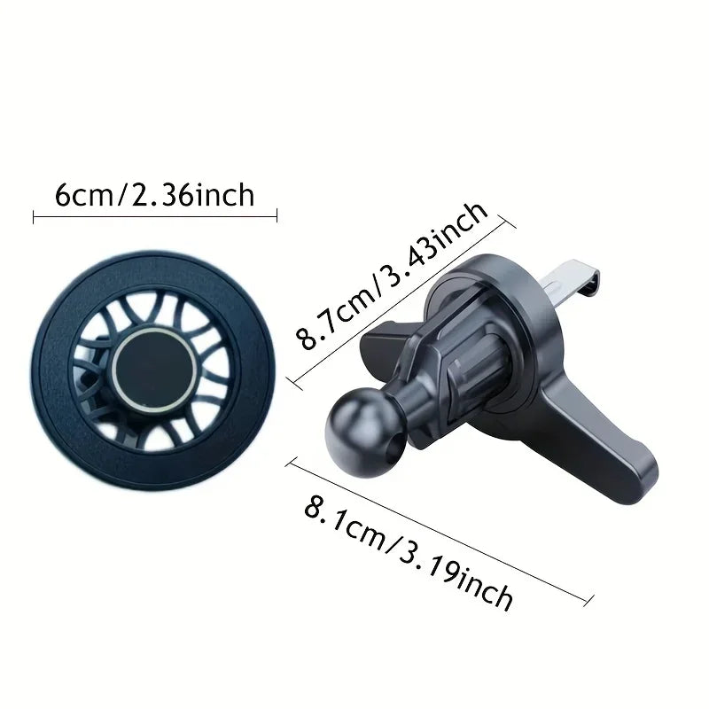 Magsafe Car Phone Holder, Strong Magnetism High-Quality Support for One-Handed Use Metal Hook Magnetic Car Phone Mount