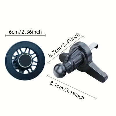 Magsafe Car Phone Holder, Strong Magnetism High-Quality Support for One-Handed Use Metal Hook Magnetic Car Phone Mount